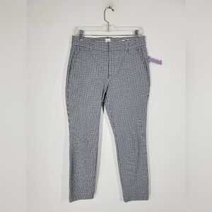 Gap Signature Skinny Ankle Checked Pants, Size 6